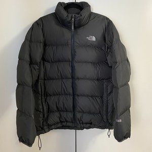 North Face Men's Puffer Jacket 550 Grey Size Medium